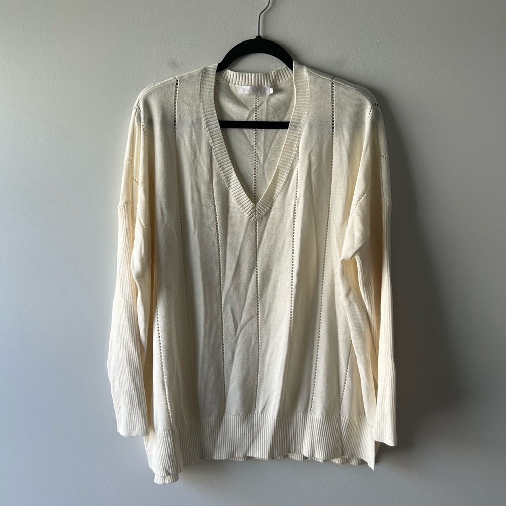 Anne Fontaine pale yellow/off white sweater top